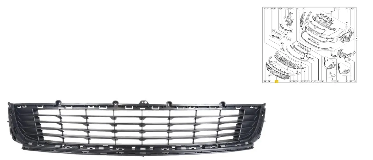 REJILLA PARACHOQUE DELANTERO PARA RENAULT MEGANE III 2012 > 2015 1