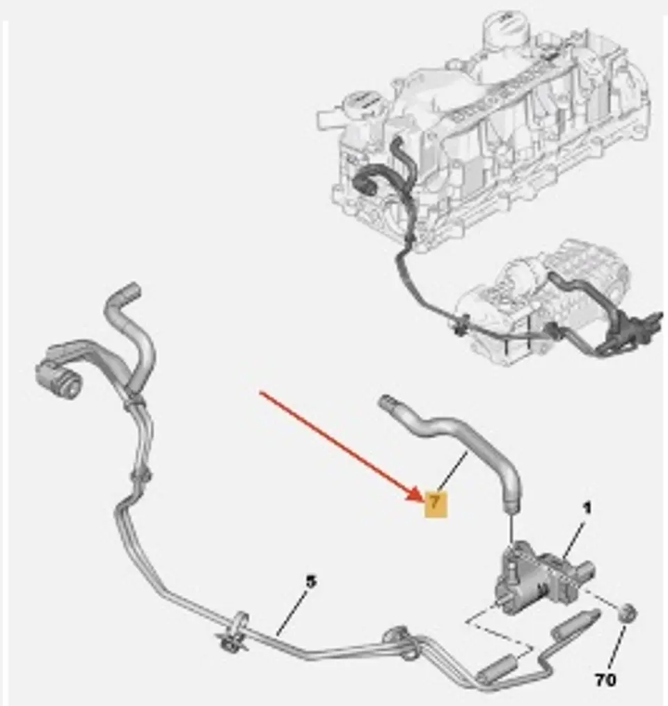 MANGUERA TURBO AIRE UNION PARA PEUGEOT 5008 1