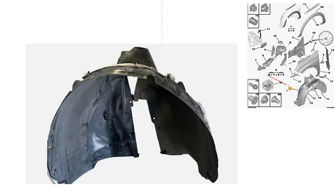 GUARDAFANGO DELANTERO IZQUIERDA PARA PEUGEOT 3008 Y 5008