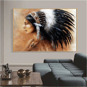 Quadro Decorativo Mulher India 