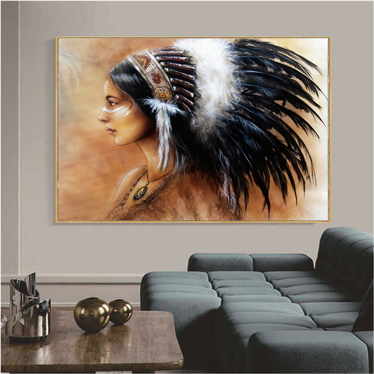 Quadro Decorativo Mulher India  1
