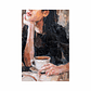 Quadro Decorativo Mulher Pensamentos e Café - Thumbnail 2