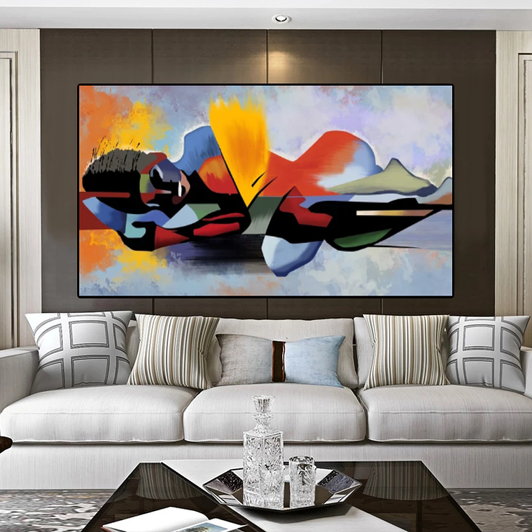 Quadro Decorativo Mulher Abstrato Cores 1