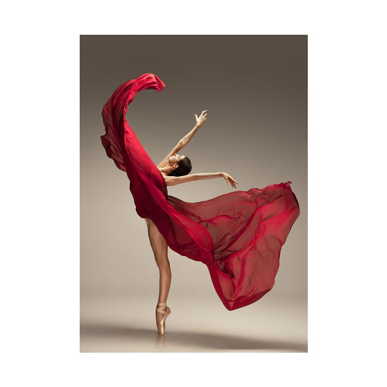 Quadro Decorativo Mulher Bailarina Vermelho 2