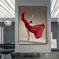 Quadro Decorativo Mulher Bailarina Vermelho - Thumbnail 1