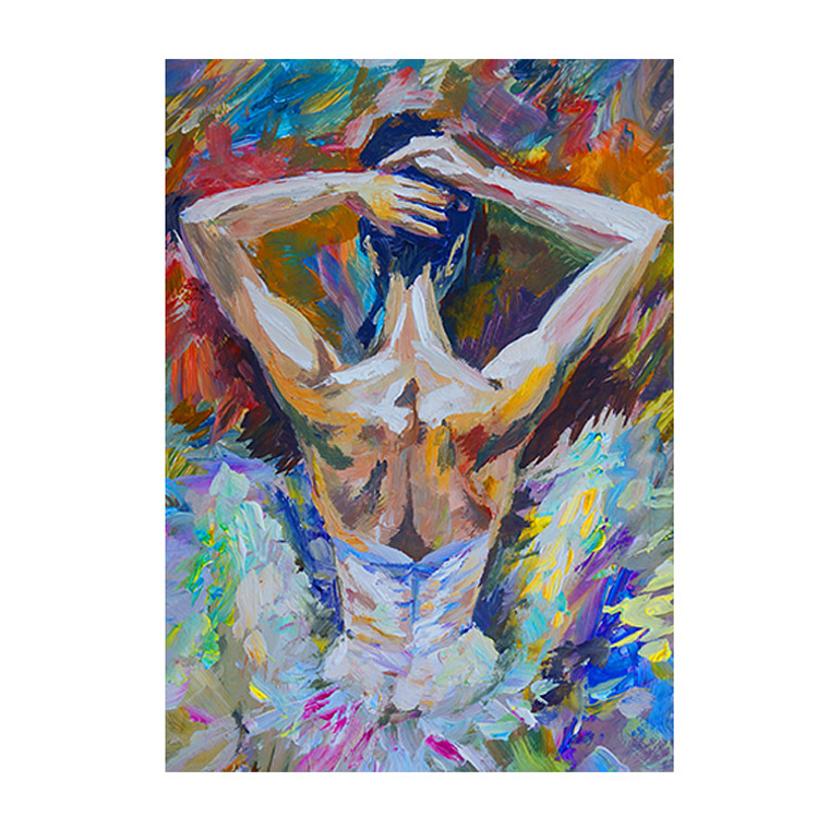 Quadro Decorativo Mulher Bailarina Cores 2