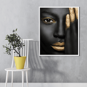 Quadro Decorativo Mulher Black Gold