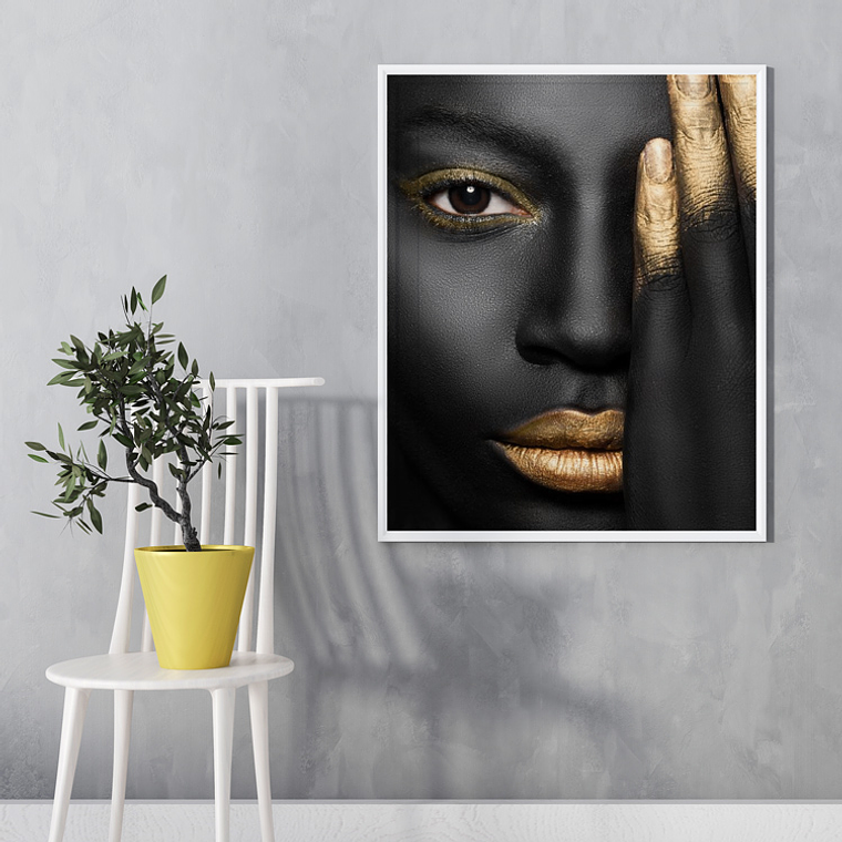 Quadro Decorativo Mulher Black Gold 1