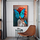 Quadro Decorativo Mulher Borboleta Blue - Thumbnail 1