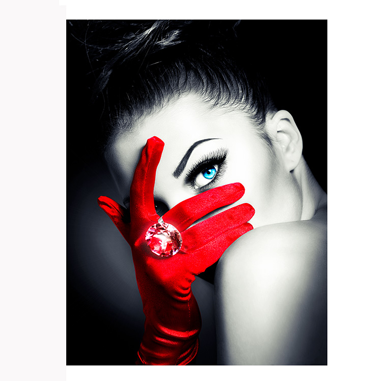 Quadro Decorativo Mulher Olhos Misterio Azul 2