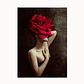 Quadro Decorativo Mulher Rosa Vermelho - Thumbnail 2