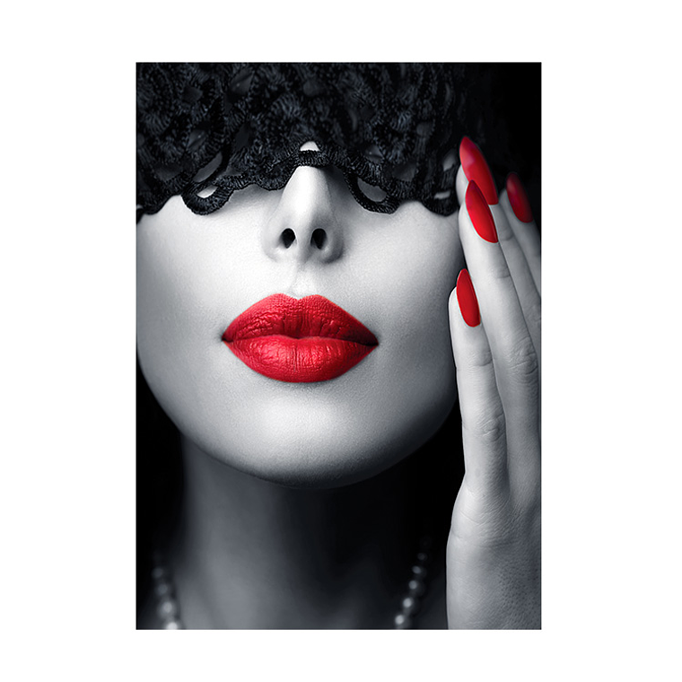 Quadro Decorativo Mulher Vermelho e Preto 2