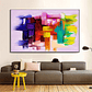Quadro Decorativo Abstrato Colorido Pinceladas - Thumbnail 1