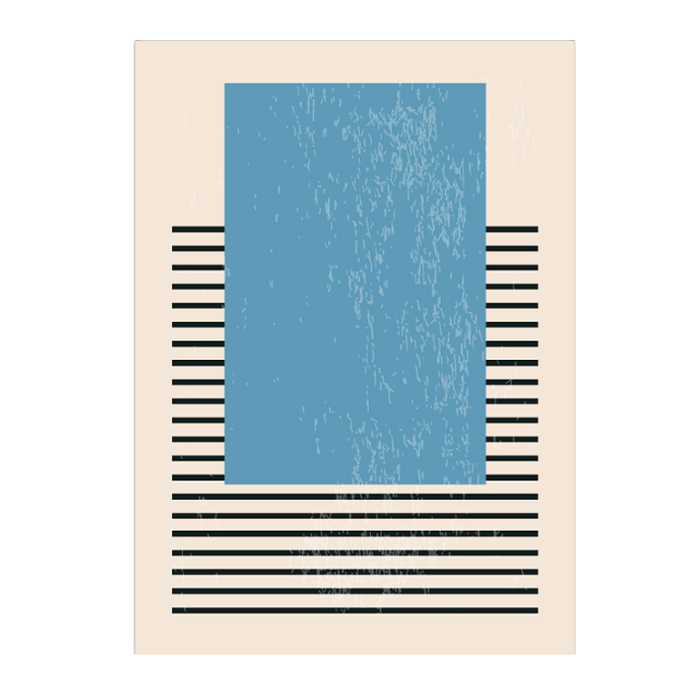 Quadro Decorativo Abstrato Minimalista Azul 2