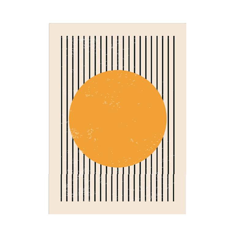 Quadro Decorativo Abstrato Minimalista Amarelo II 2