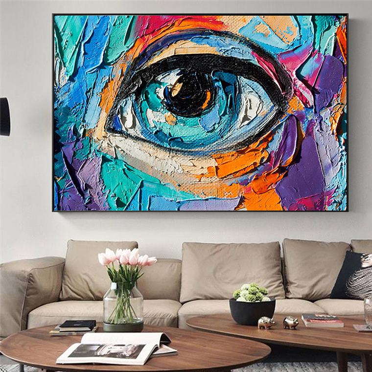 Quadro Decorativo Abstrato Olhar Cores 1