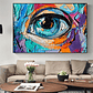 Quadro Decorativo Abstrato Olhar Cores - Thumbnail 1