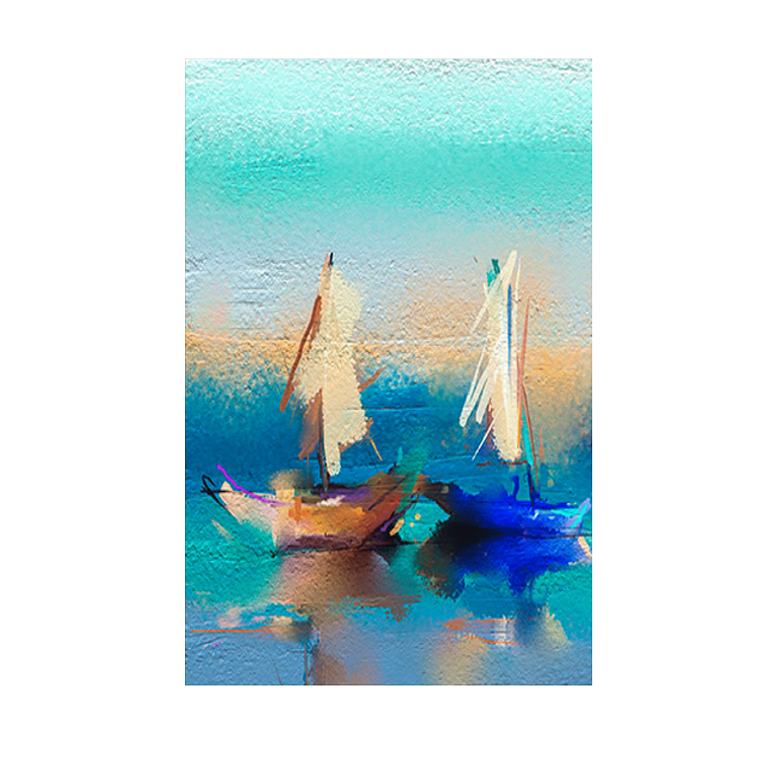 Quadro Decorativo Abstrato Barco Cores 2