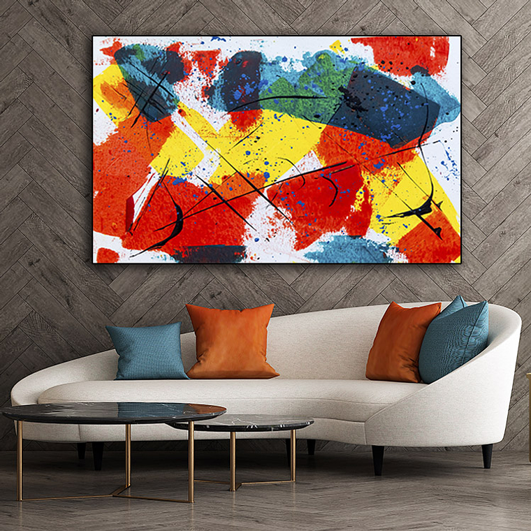 Quadro Decorativo Abstrato tons Cores 1