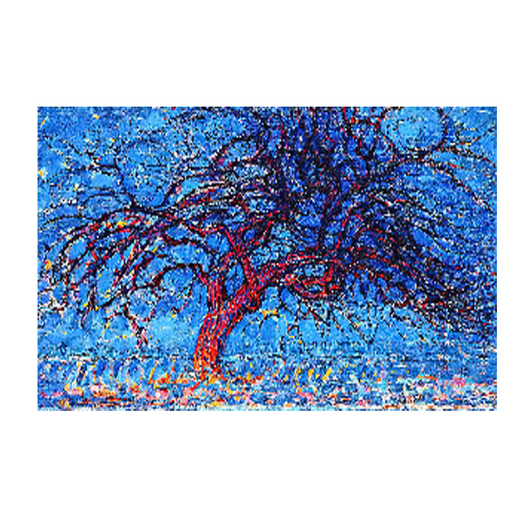 Quadro Decorativo Abstrato Árvore Azul 2