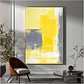 Quadro Decorativo Abstrato Amarelo e Cinza II - Thumbnail 1