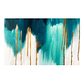 Quadro Decorativo Abstrato Azul Tiffany Gold II - Thumbnail 2