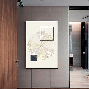 Quadro Decorativo Abstrato Azul e Rose