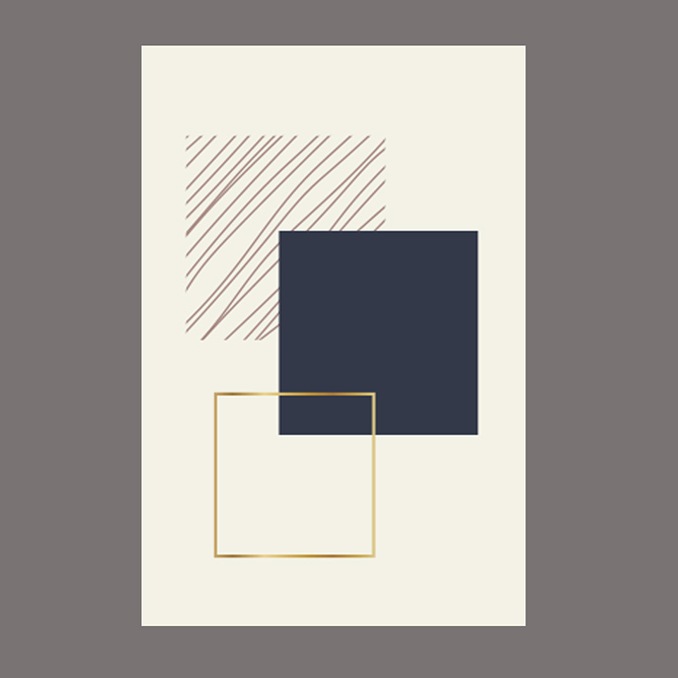 Quadro Decorativo Abstrato Azul e Rose II 2