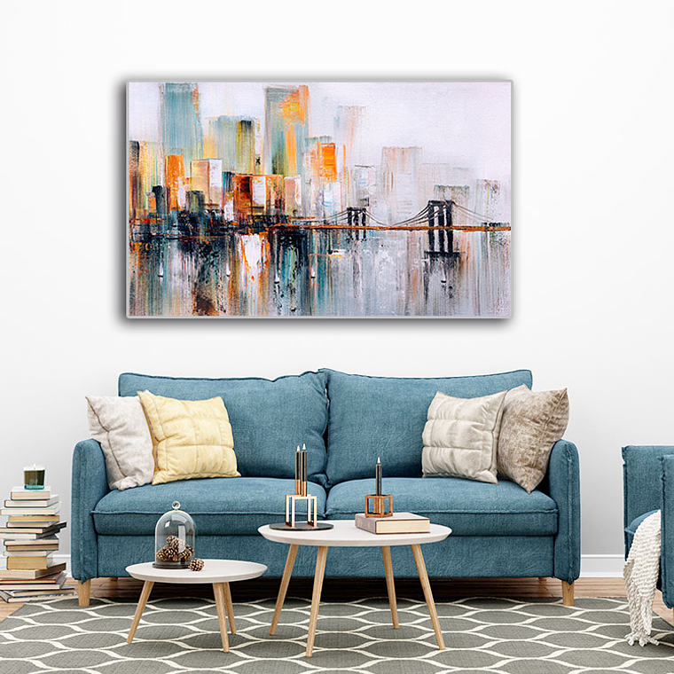 Quadro Decorativo Abstrato Cores Brooklyn 1