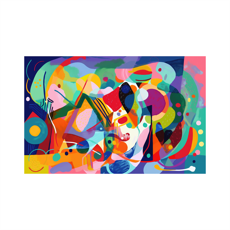 Quadro Decorativo Abstrato Colorido Formas 2