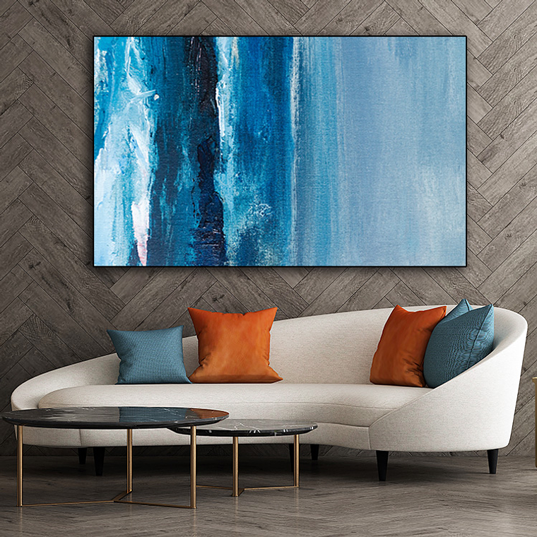 Quadro Decorativo Abstrato Azul Ocean 1