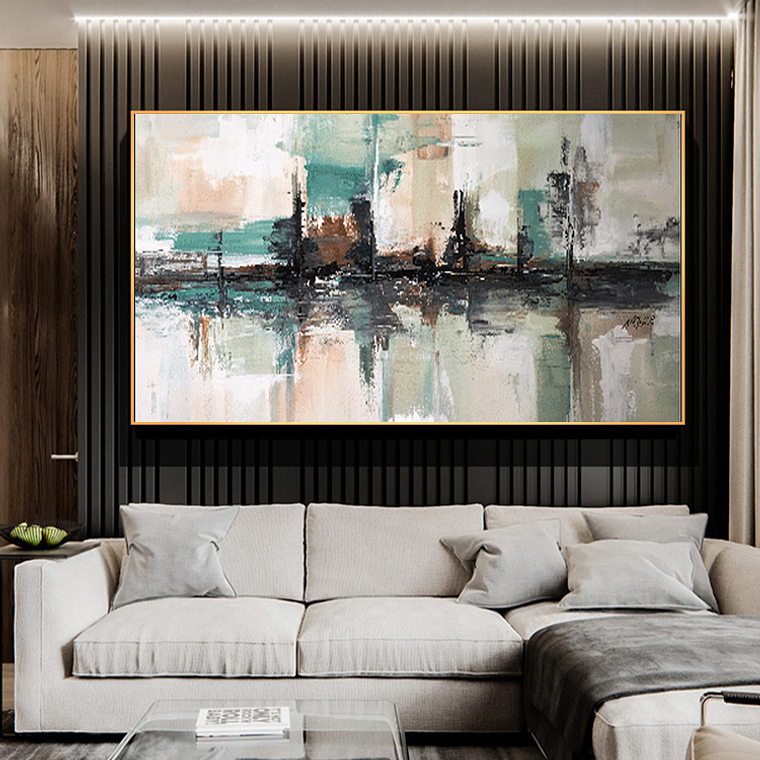 Quadro Decorativo Abstrato Cidade Tiffany 1