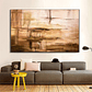 Quadro Decorativo Abstrato Moderno Marrom - Thumbnail 1
