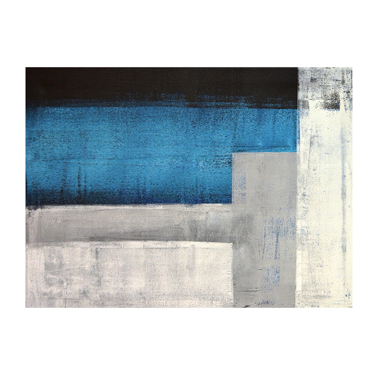 Quadro Decorativo Abstrato Cinza Azul 2