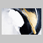Quadro Decorativo Abstrato Pinceladas Preto e Dourado - Thumbnail 2