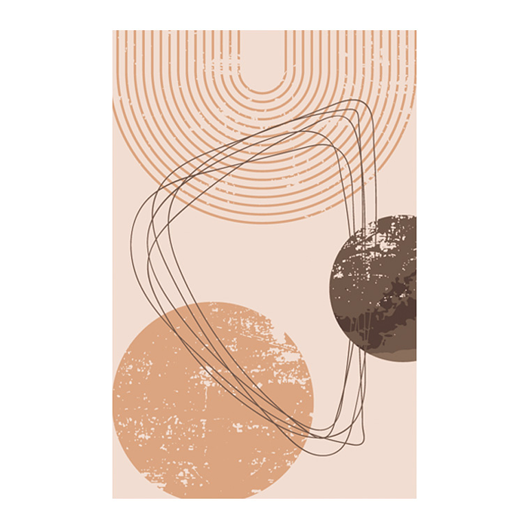 Quadro Decorativo Abstrato Minimalista Terracota 2