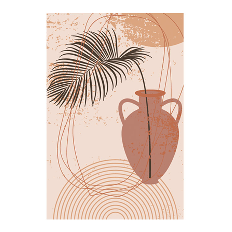 Quadro Decorativo Abstrato Minimalista Terracota II 2