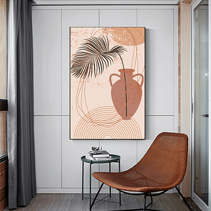 Quadro Decorativo Abstrato Minimalista Terracota II