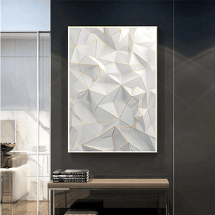 Quadro Decorativo Abstrato Moderno Branco