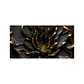 Quadro Decorativo Abstrato Flor Preto e Dourado - Thumbnail 2
