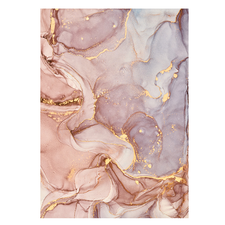 Quadro Decorativo Abstrato Moderno Rosa e Roxo 2