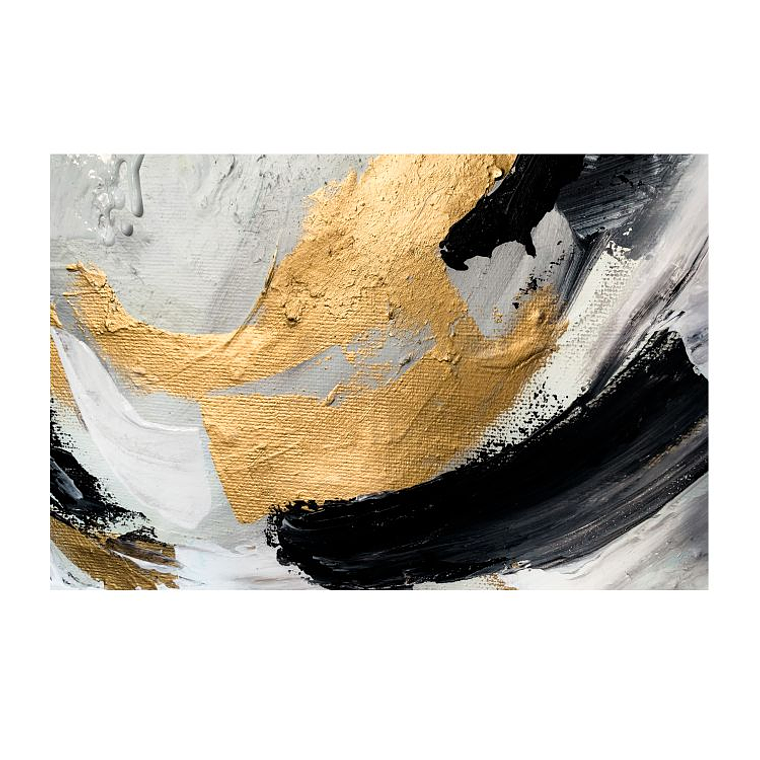 Quadro Decorativo Abstrato Black and Gold Luxury 2