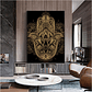 Quadro Decorativo Abstrato Moderno Hamsa Gold - Thumbnail 1
