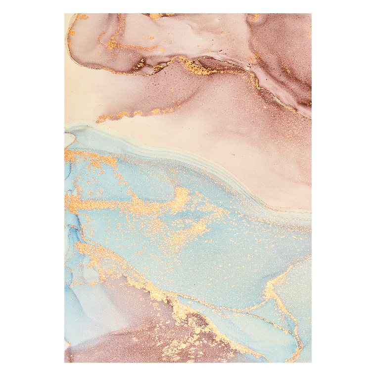 Quadro Decorativo Abstrato Rosa Azul Delicado 2