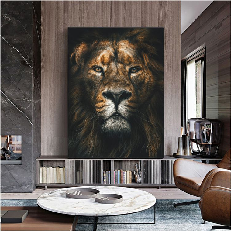 Quadro Decorativo Leão Impacto 1