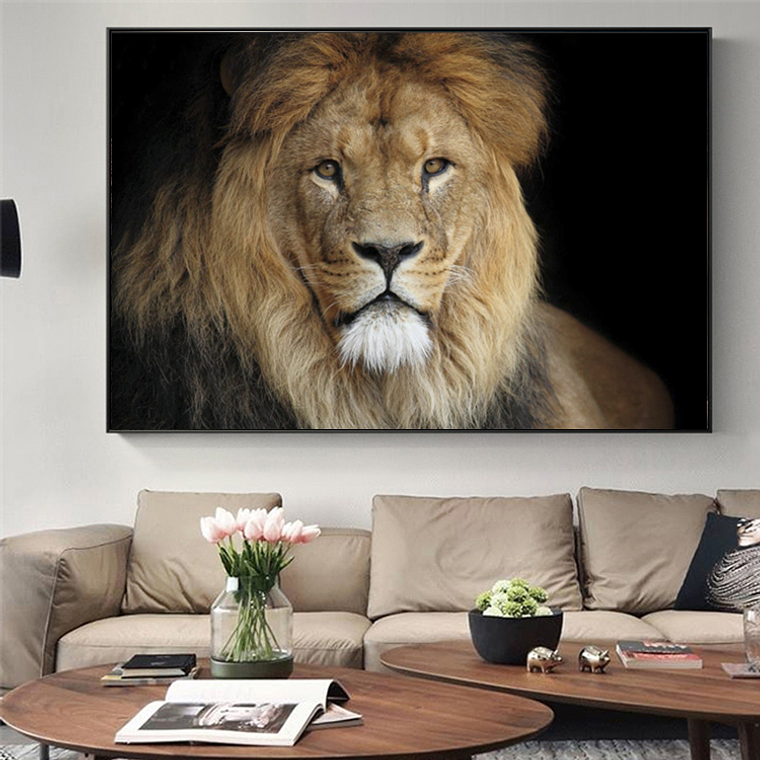 Quadro Decorativo Leão Nude 1