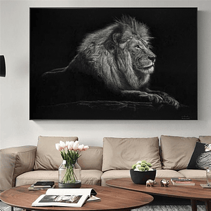 Quadro Decorativo Leão Pensativo