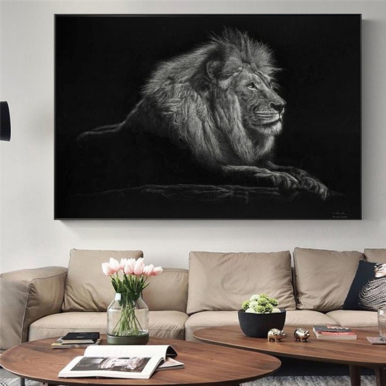 Quadro Decorativo Leão Pensativo 1