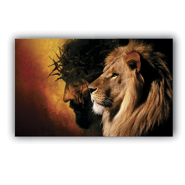 Quadro Decorativo Leão and Jesus 2