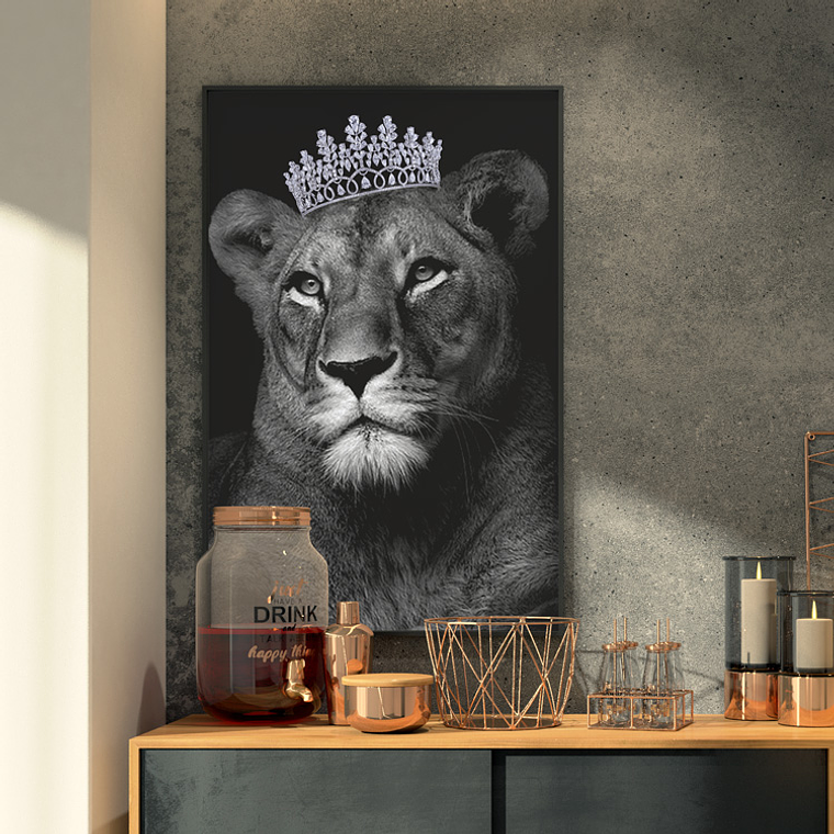 Quadro Decorativo Leoa Princesa 1